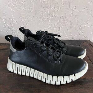 ECCO Gruuv Black Leather Sneakers for Women EU 40 (US 9 - 9.5)